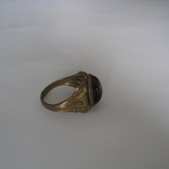 Men's Gold Tone Vintage Ring Size 9+ - Picture 4 of 10